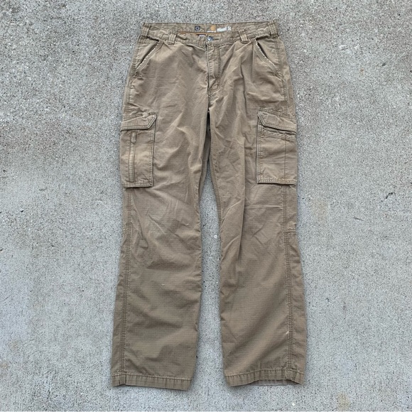 Carhartt Pants Adult 38x34 (Actual 36x32) Tan Force Cargo Ripstop Workwear Men - Picture 1 of 14